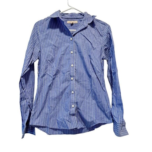 Banana Republic Tops - Banana Republic Blue White Collared Button Down